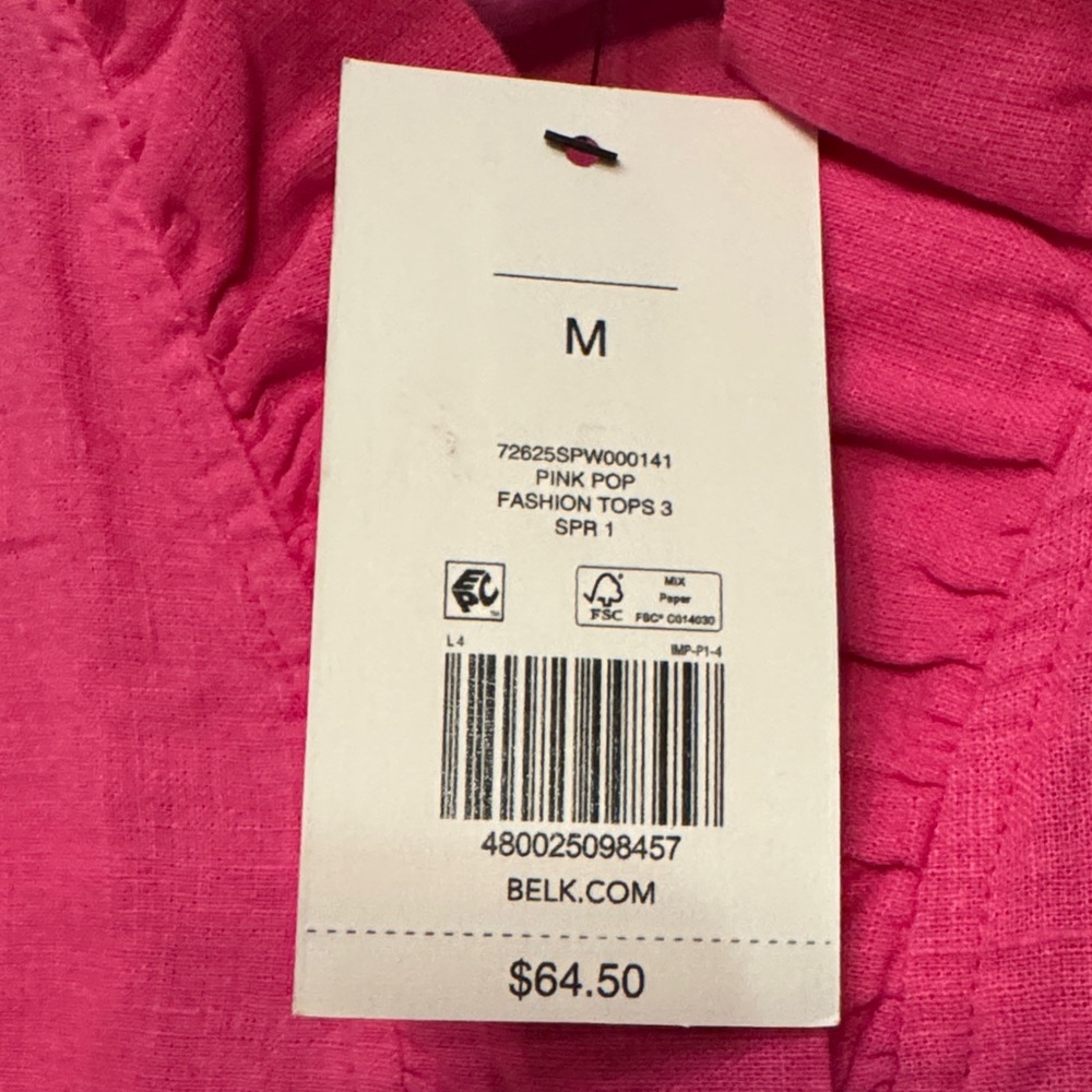 crown & ivy Sleeveless Ruffle V-Neck Top in Hot Pink - Picture 4 of 5